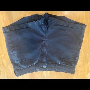 Black jean shorts